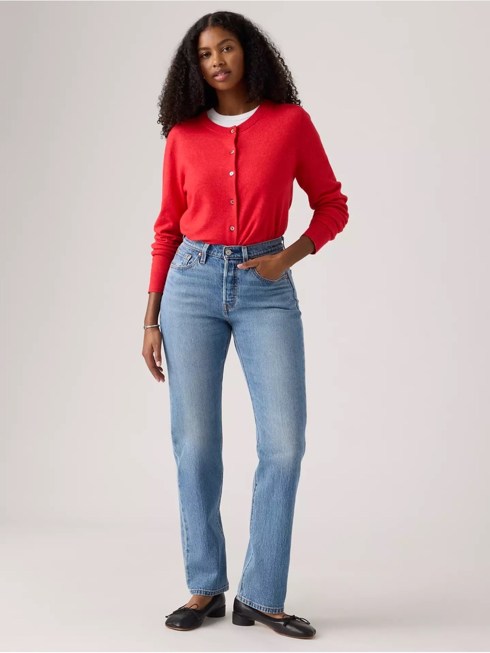 👖 Levi's 501 Curve Women's Jeans Medium Wash High Rise Straight Leg Size 26